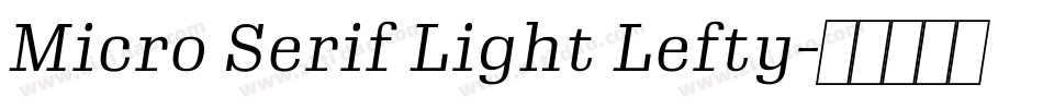 Micro Serif Light Lefty字体转换